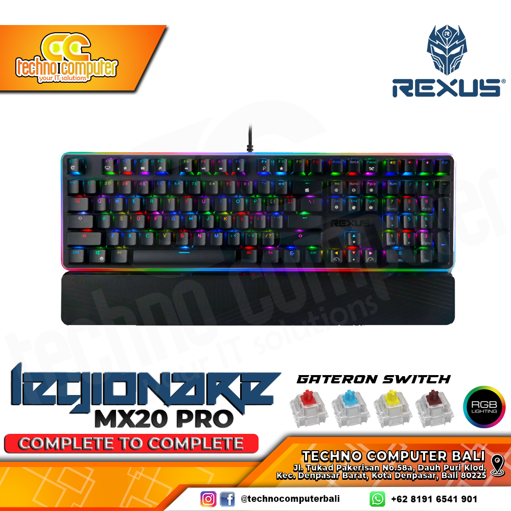 REXUS LEGIONARE MX20 PRO - Mechanical Brown Switch - Gaming Keyboard