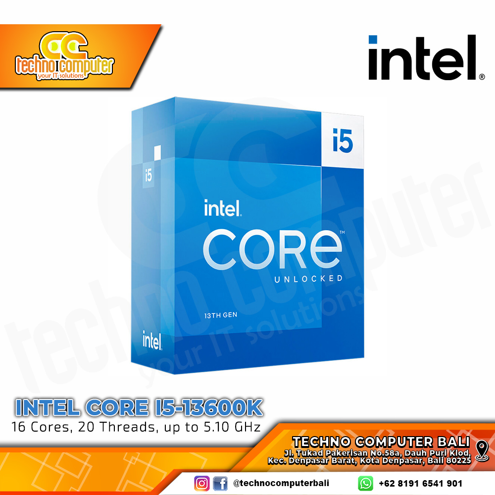 PROCESSOR INTEL CORE I5-13600K - 14 Cores 20 Threads Up to 5.10GHz - Socket LGA1700