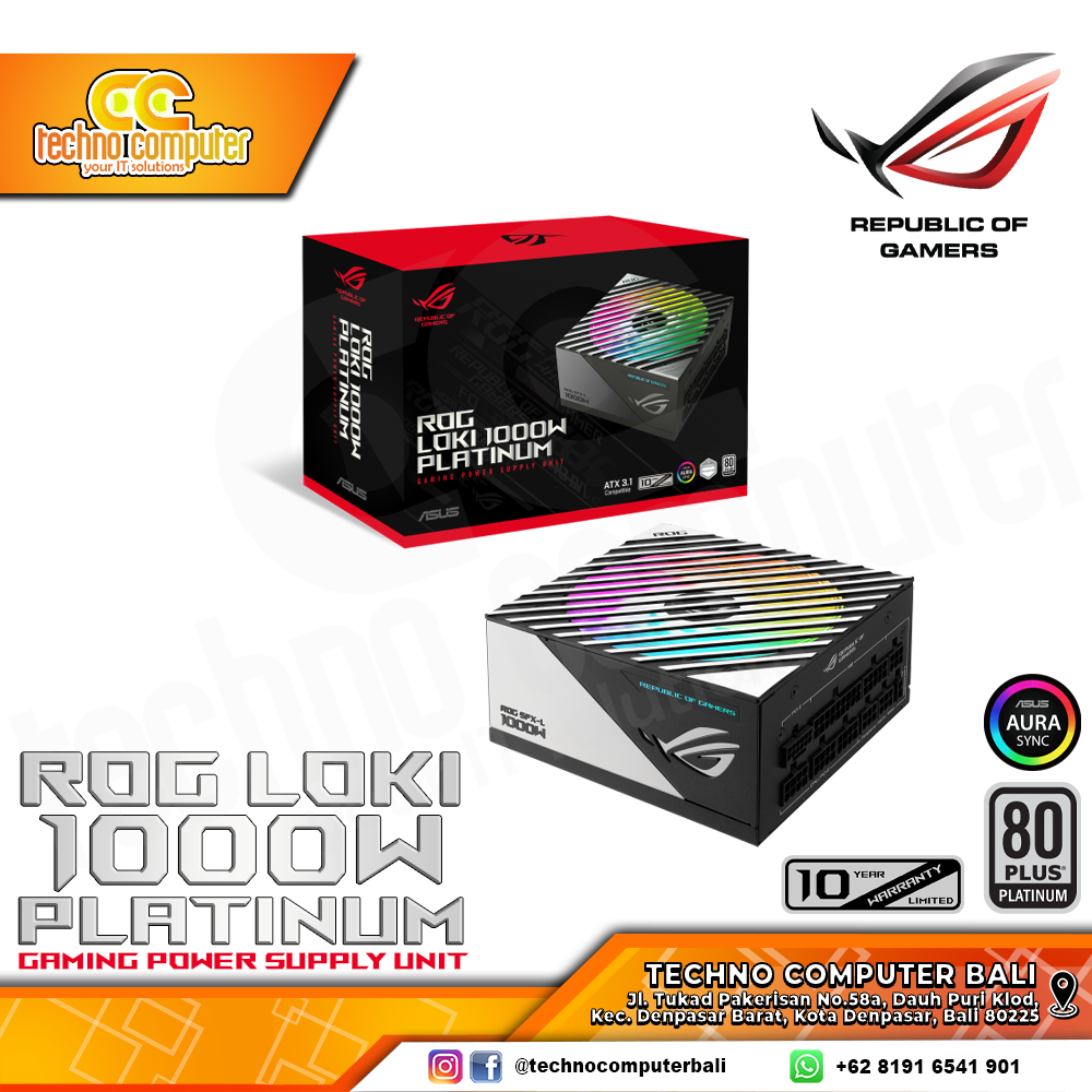 ASUS ROG LOKI-1000P SFX-L 1000W 80+ Platinum Black - Full Modular