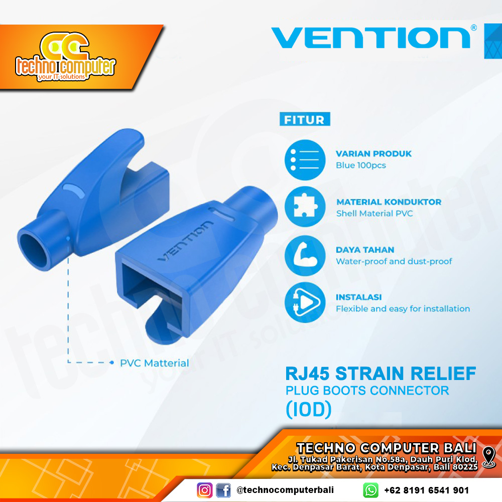 Vention Plug Boot Connector RJ45 Strain Relief Boots Connector - IOD Yellow