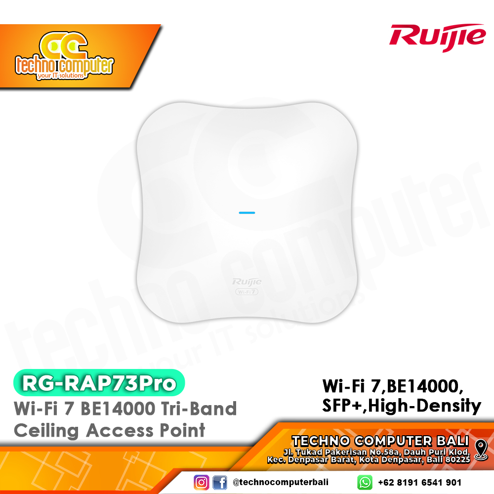 ACCESS POINT RUIJIE/REYEE RG-RAP73Pro Wi-Fi 7 BE14000 Tri-Band Ceiling Mount Access Point