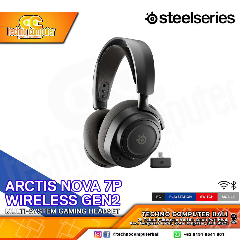 HEADSET STEELSERIES ARCTIS NOVA 7P GEN 2 Wireless Black - Gaming Headset