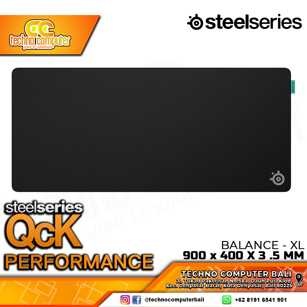 MOUSEPAD STEELSERIES QCK PERFORMANCE BALANCE XL (900 x 400 x 3.5 mm) - Gaming Mousepad
