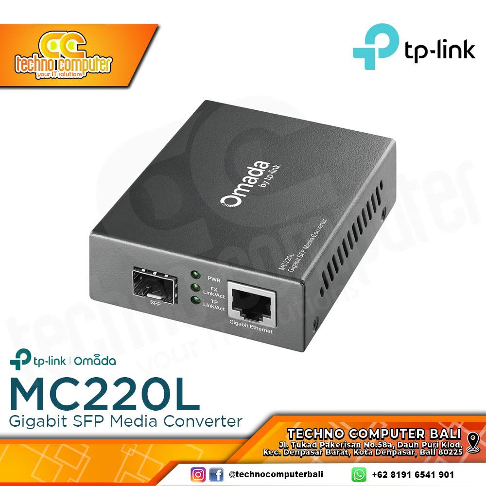 TP-LINK MC220L Omada Gigabit SFP Media Converter