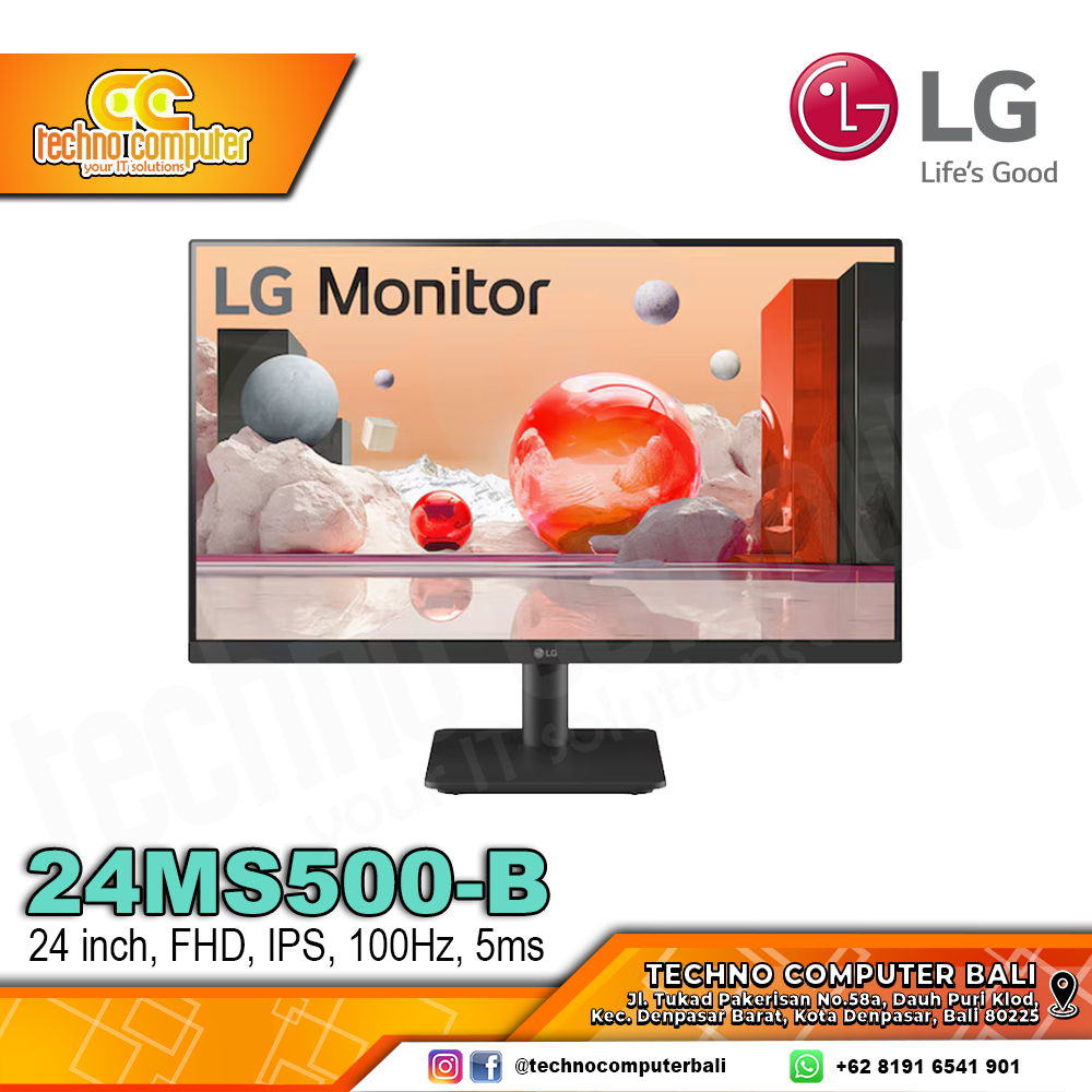 LG 24MS500-B LED Monitor - 24 inch, FHD (1920 x 1080), IPS, 100Hz, 5ms